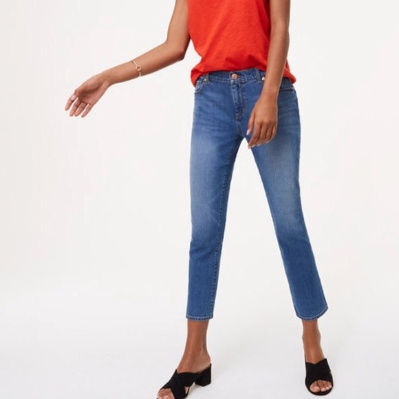 loft curvy kick crop jeans